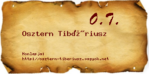 Osztern Tibériusz névjegykártya